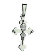Silver First Communion Cross with Chalice &amp;amp; Silver Chain image