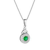Sterling Silver Cluster Trinity Knot Necklace image