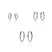 Gisser Silver Twist Hoops image