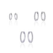 Gisser Silver Plated Twist Hoops image