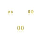 Gisser Thick Gold Plated Zirconia Hoops image