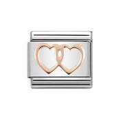 Composable Classic Link Rose Gold Double Heart