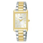 Lorus Quartz Ladies Two Tone Yellow Stainless Steel White Dial Bracelet Watch image