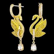 Swarovski Iconic Swan drop earrings image