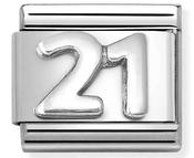 Composable Classic Link Number 21 Sterling Silver