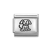 Composable Classic Link Oxidised Puppy in Sterling Silver