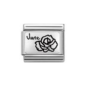 Composable Classic Link June Flower in Sterling Silver