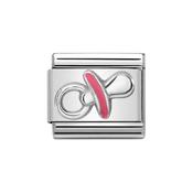 Composable Classic Link Pink Pacifier in Sterling Silver