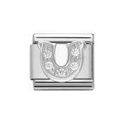 Composable Classic Link CZ Horseshoe in Sterling Silver