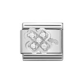 Composable Classic Link CZ 4 Leaf Clover in Sterling Silver