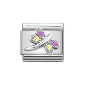 Composable Classic Link Colour CZ Dragonfly in Sterling Silver