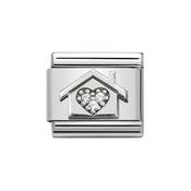 Composable Classic Link House with Zirconia in Sterling Silver