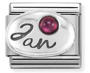 Composable Classic Link January with Stone in Sterling Silver