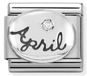 Composable Classic Link April with Stone in Sterling Silver