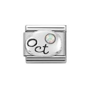 Composable Classic Link October with Stone in Sterling Silver