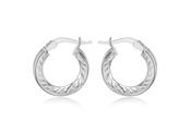 Sterling Silver Marquis Hoop Creole Earrings image