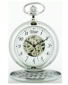 Telstar Stainless Steel Mechanical Full Figure Pocket Watch image