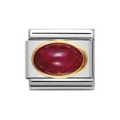 Composable Classic Link July Ruby Birthstone with 18k Gold