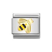 Composable Classic Link Etched Bee in 18k Gold