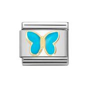Composable Classic Link Turquoise Butterfly in 18k Gold