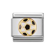 Composable Classic Link Black and White Football in 18k Gold
