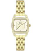 Telstar Gold Plated Paris Cushion Crystal Set Watch image