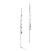 Coeur De Lion Brilliant Silver Square Layer Earrings image