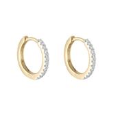 9K Gold Diamond Huggies image