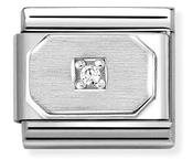 Composabl Classic Link Rectangle with White Stone