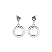 Newbridge Circular Earrings with Black Stone image