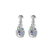 Newbridge Drop Earrings with Blue and Clear Stones image
