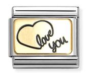 Composable Classic Link Love You Heart in 18k Gold image
