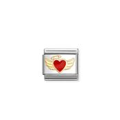 Nomination Composable Classic Link Angel Heart in 18k Gold