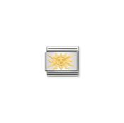 Composable Classic Link Relief Sun in 18k Gold
