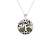 Sterling Silver &amp;amp; Connemara Marble Tree of Life Pendant