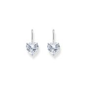 THOMAS SABO Silver CZ Heart Drop Earrings image