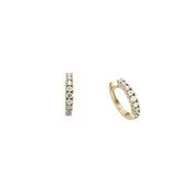 9K.Gold Diamond Set Hoop Studs image