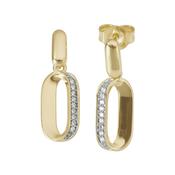 9K.Gold Pave Diamond Drop Studs
