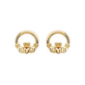 14KT Gold Vermeil Claddagh Stud Earrings image