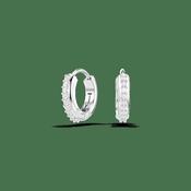 Swarovski Matrix Hoop Earrings Silver image