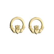 10K Gold Medium Claddagh Stud Earrings image