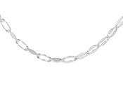 Silver Dotted Oval Paper Link 18" Chain