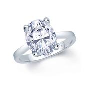 Platinum Lab Grown Oval Diamond Ring 1.20ct