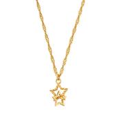 ChloBo Twisted Rope Interlocking Star Necklace in Gold image