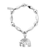ChloBo Chunky Elephant Bracelet in Silver