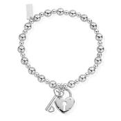 ChloBo Mini Small Ball Lock &amp;amp; Key Bracelet