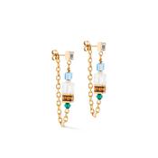 Coeur de lion Earrings Sunray Cube Couture gold-multicolour image