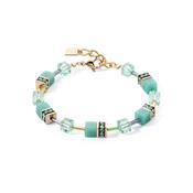 Coeur de lion GeoCUBE® Iconic Mono Gold bracelet green