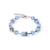 coeur de lion GeoCUBE® Iconic Mono Silver bracelet blue