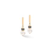coeur de lion GeoCUBE® Iconic Pearl Mix earrings gold-white image